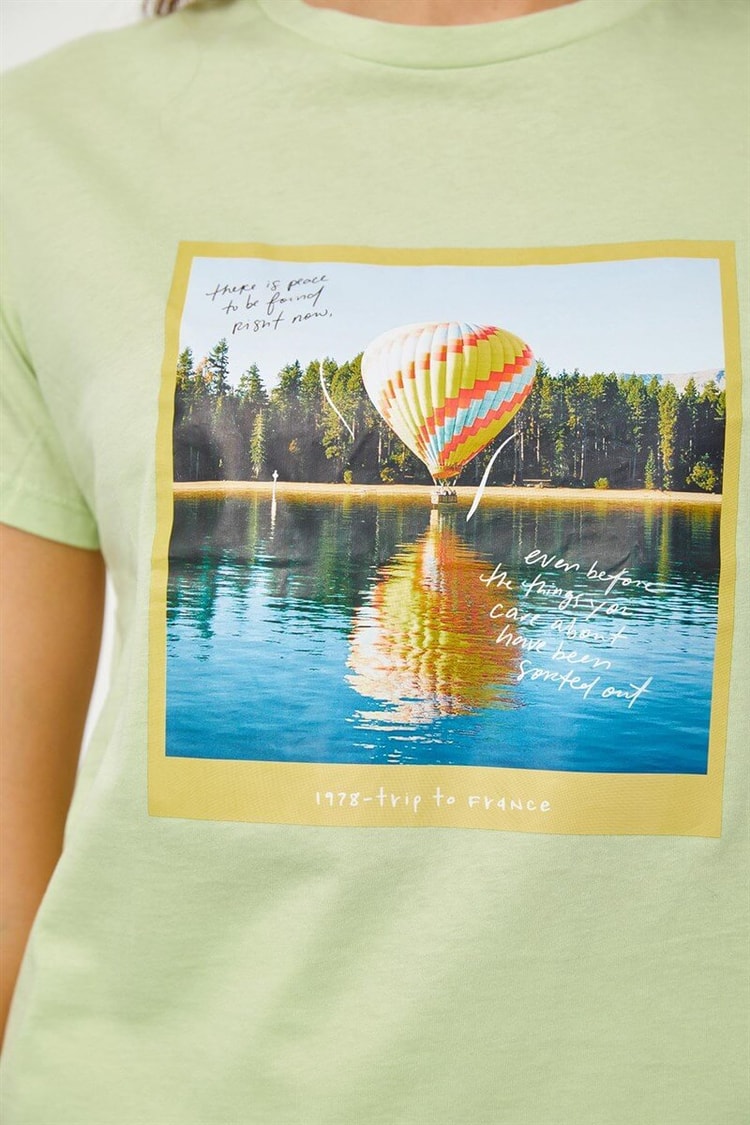 Mint Baskılı Kısa Kol T-ShirtST060S71190004