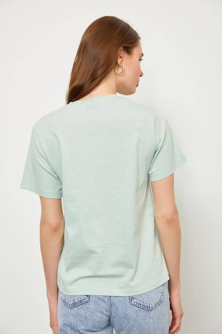 Mint Kısa Kol Baskılı T-ShirtST060S71190023