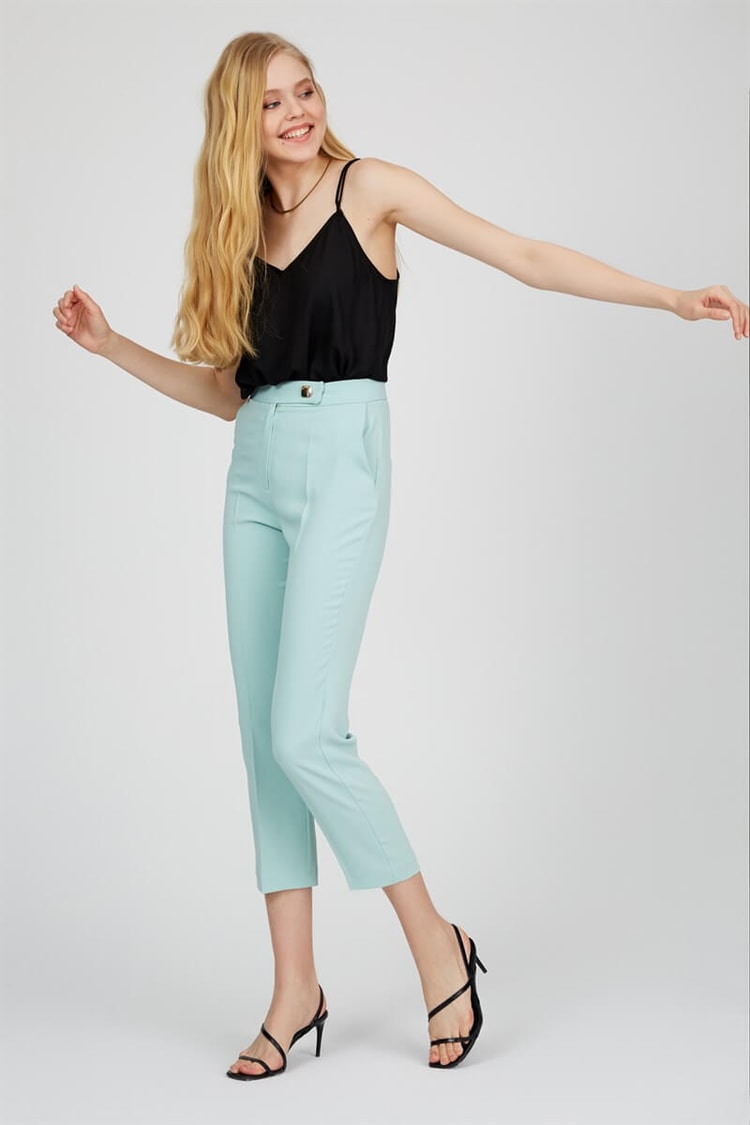 Mint Normal Bel Dar Paça Pantolon