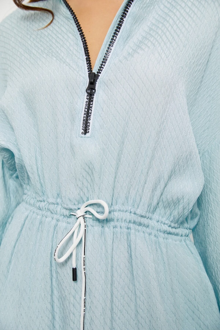 Mint Rayon Fermuar Detaylı Beli Lastikli ElbiseST050S4010541