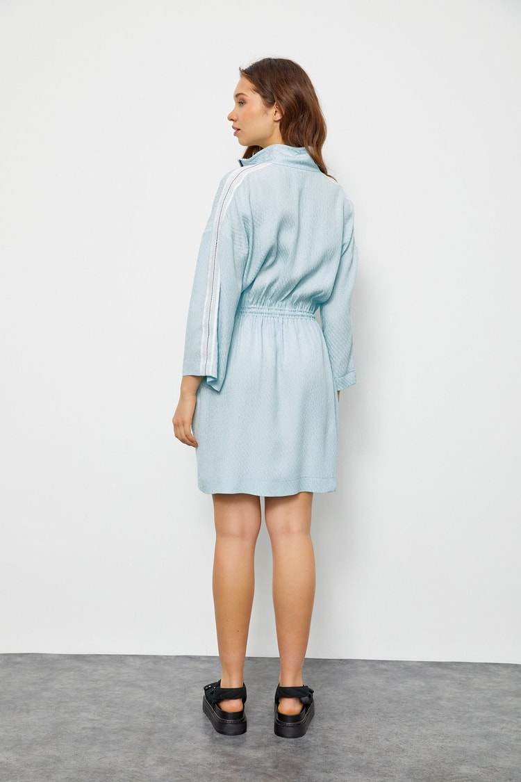 Mint Rayon Fermuar Detaylı Beli Lastikli ElbiseST050S4010541