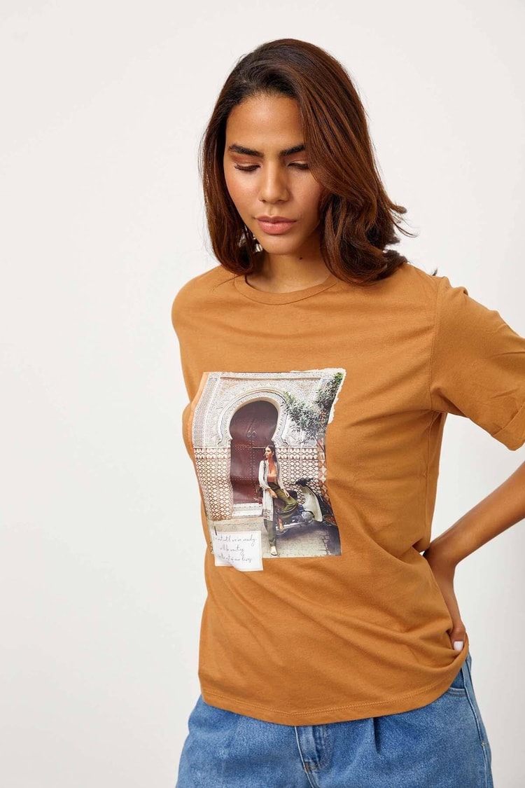 Moka Kısa Kol Baskılı T-ShirtST060S71243001