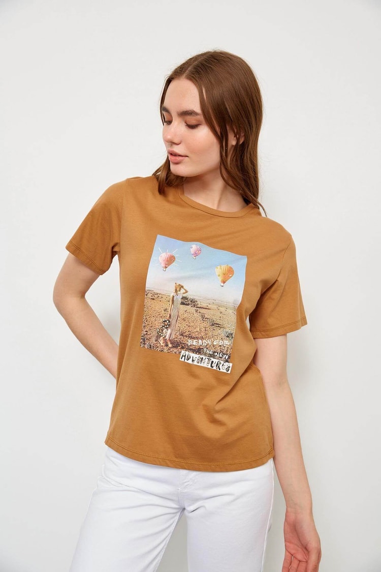 Moka Kısa Kol Baskılı T-ShirtST060S71228004