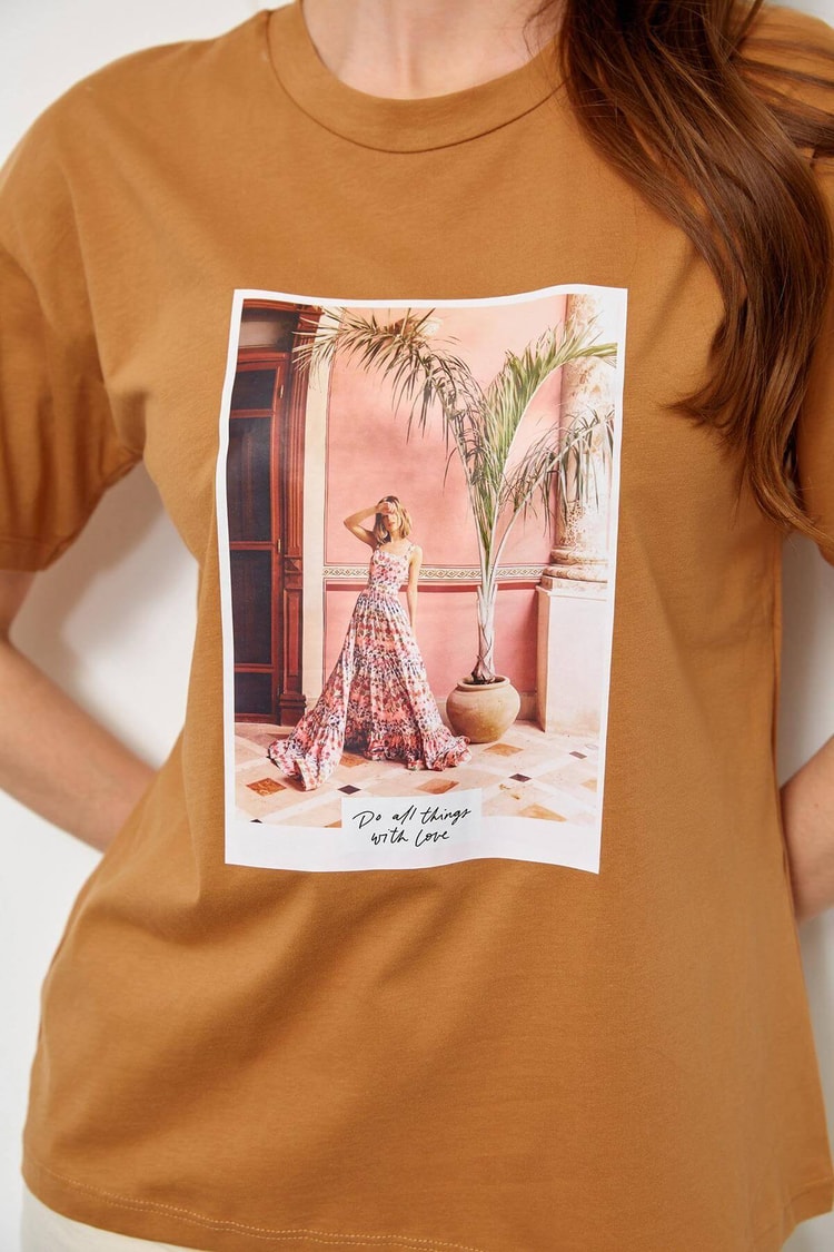 Moka Kısa Kol Baskılı T-ShirtST060S71236001