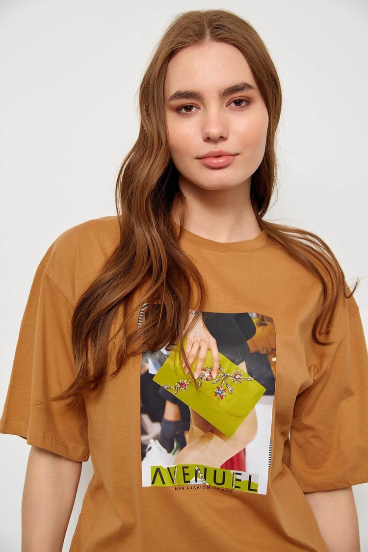Moka Kısa Kol Baskılı T-ShirtST060S71238001