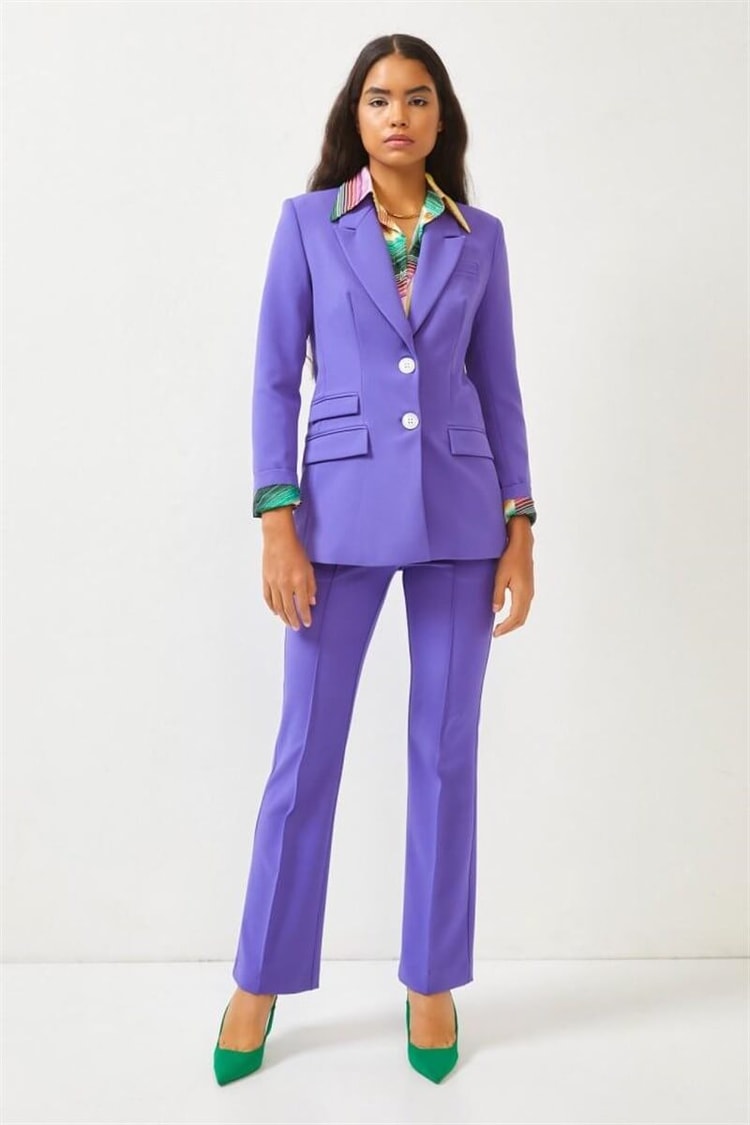 Mor Astarlı Blazer Ceket Pantolon TakımST060S90316002