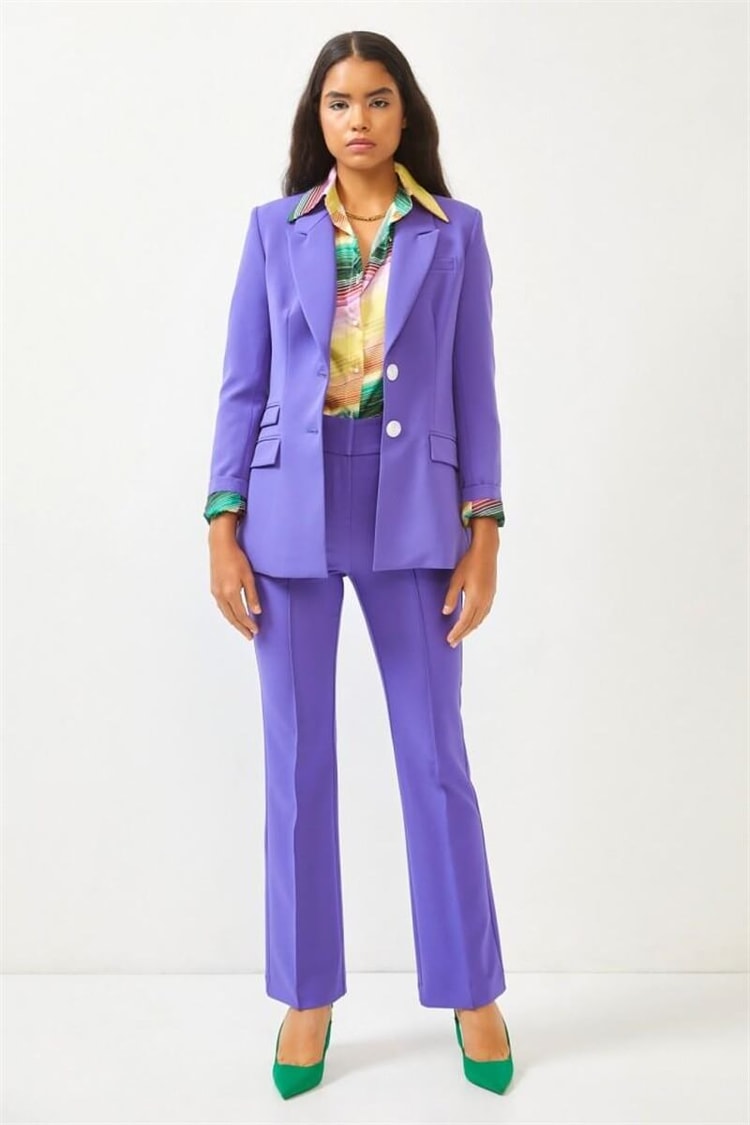 Mor Astarlı Blazer Ceket Pantolon TakımST060S90316002