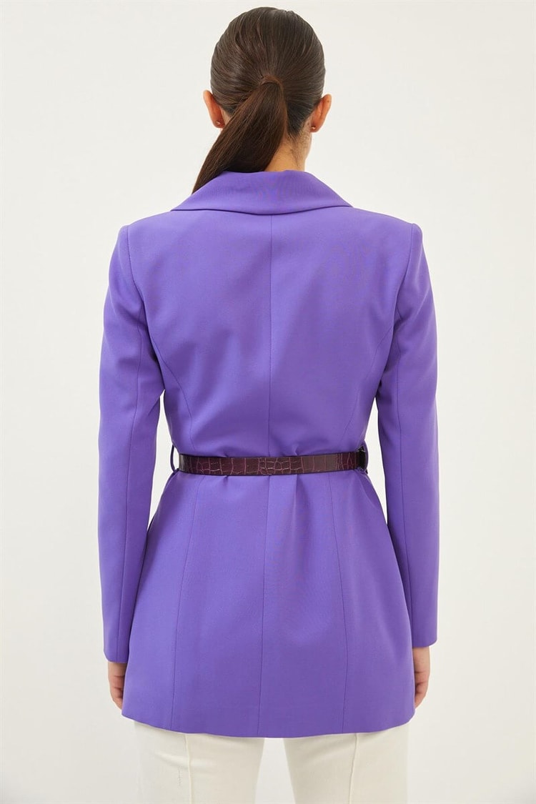 Mor Bel Çantası Detaylı Mono Yaka Blazer CeketST070S90380001