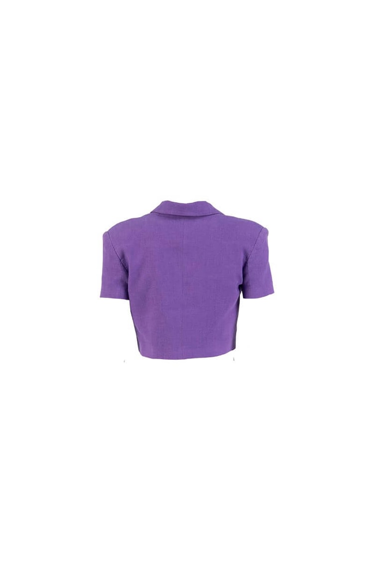 Mor Kısa Kollu Crop CeketST060S90309001