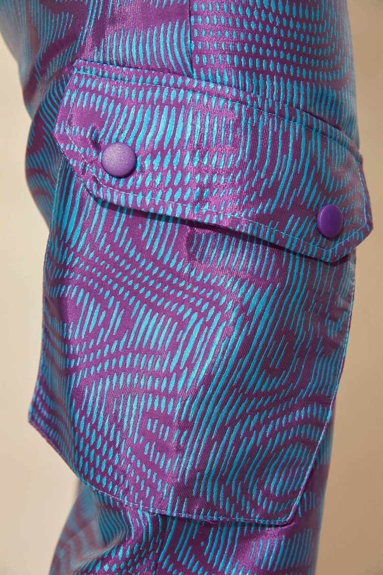 Mor-Yeşil Jogger Jakarlı PantolonST050S2039701