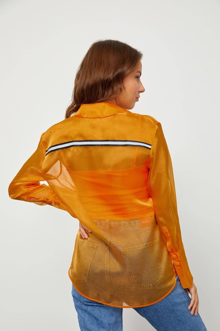 Oranj Çıtçıtlı Organze GömlekST050S5514701