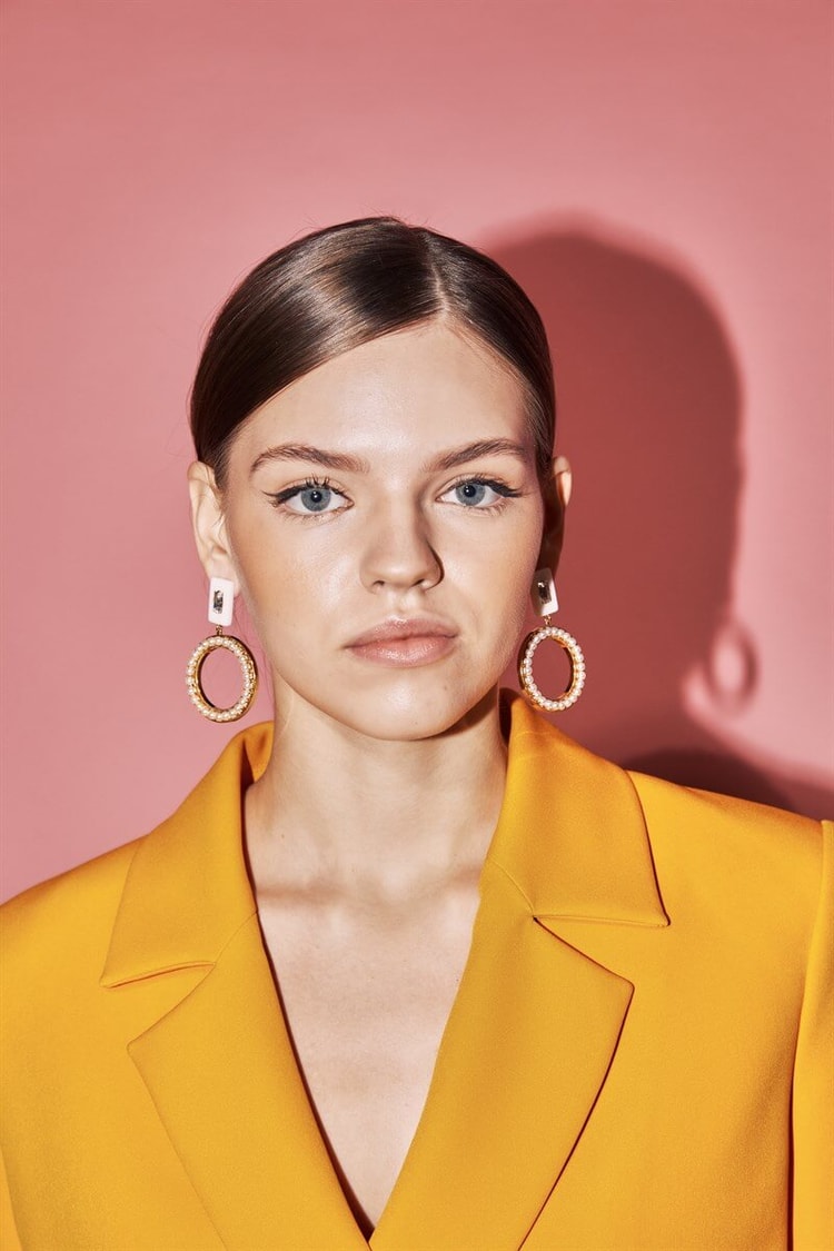 Oranj Crop Ceket Palazzo Pantolon TakımST060S90308002