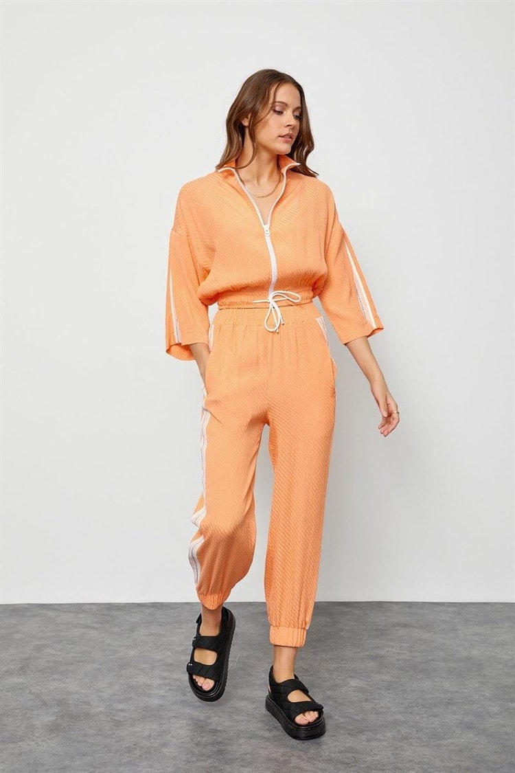 Oranj Fermuarlı Sweatshirt Jogger Eşofman TakımST060S60078001
