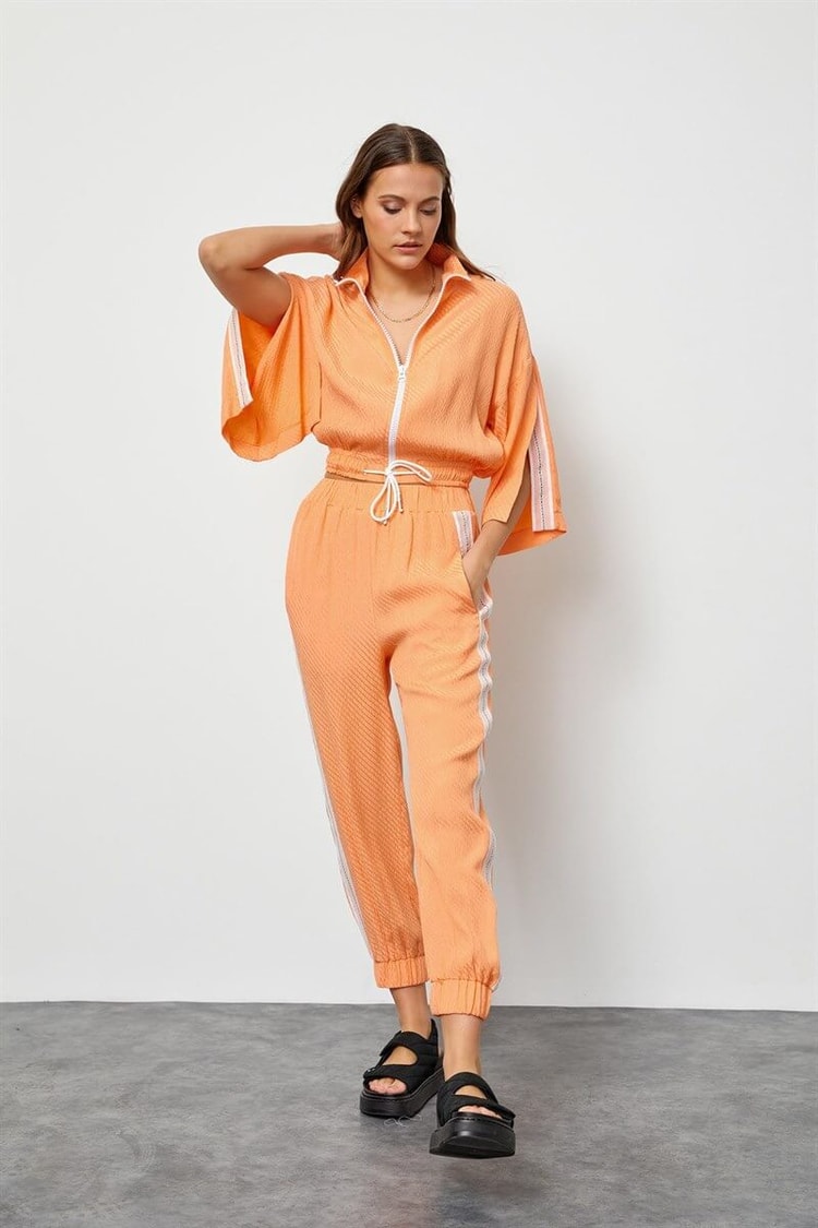 Oranj Fermuarlı Sweatshirt Jogger Eşofman TakımST060S60078001