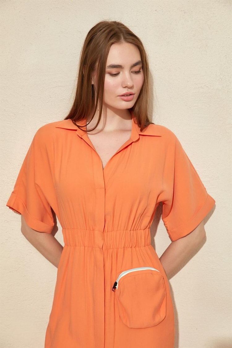 Oranj Hakim Yaka Midi ElbiseST060S40110001