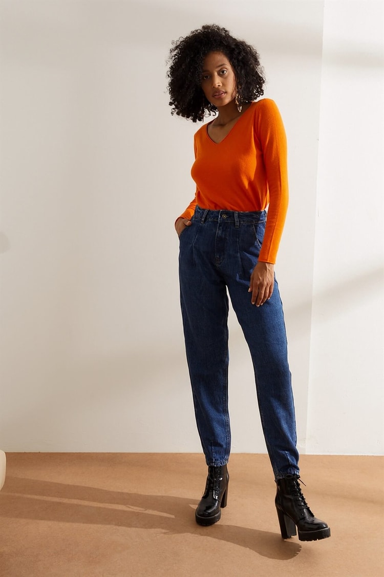 Oranj V Yaka Basic TrikoST060W9414501