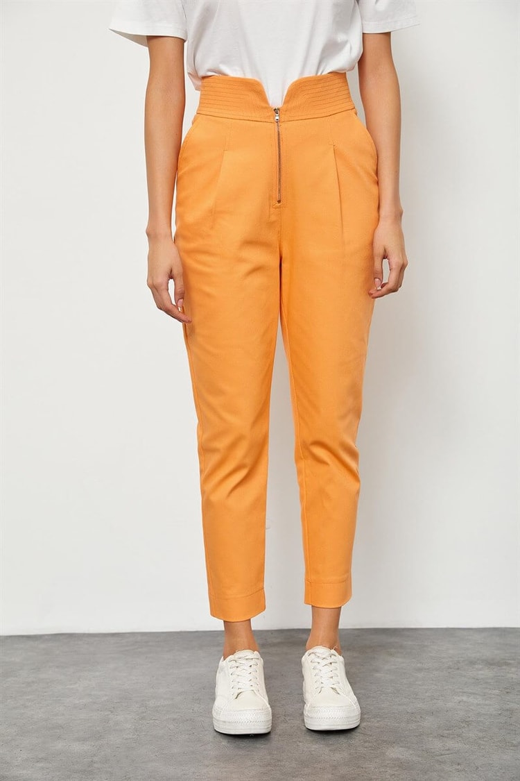 Oranj Yüksek Bel Fermuarlı PantolonST050S2040801