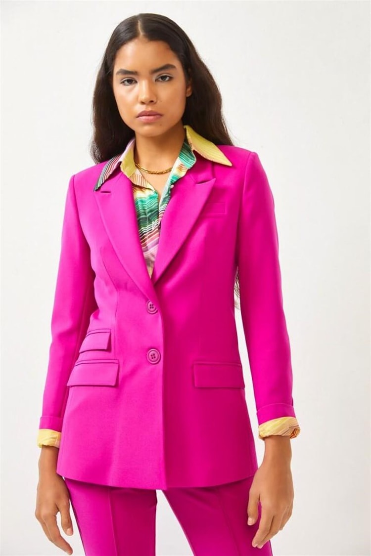 Orkide Astarlı Blazer Ceket Pantolon TakımST060S90316002