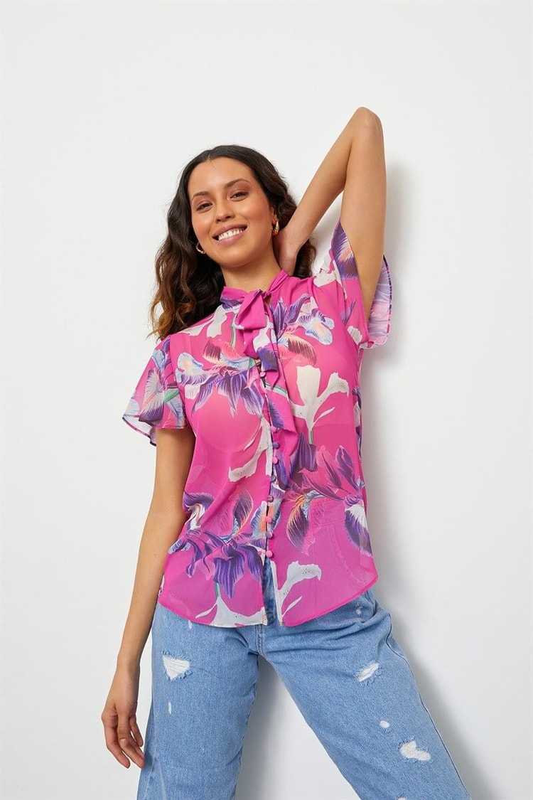 Orkide Floral Desen BluzST050S3048301