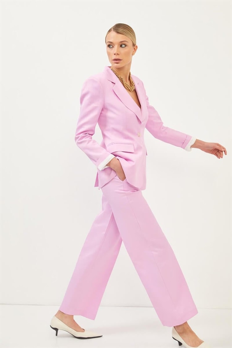 Pembe Blazer Ceket Pantolon TakımST060S90300002