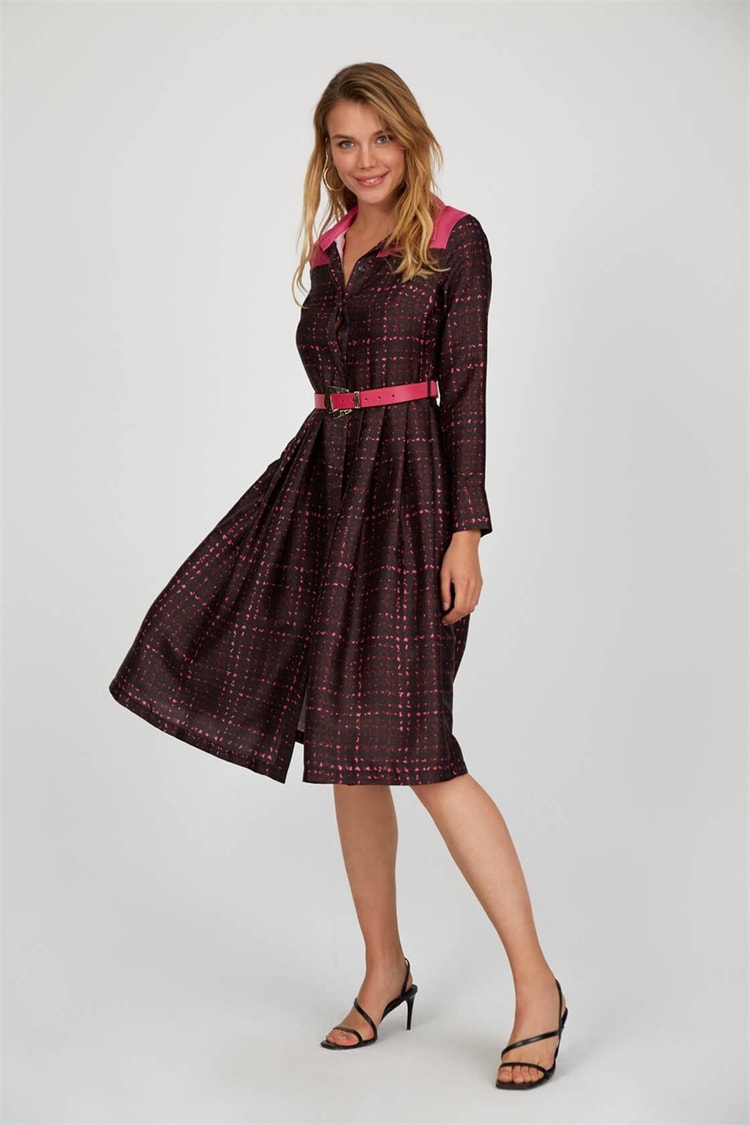 Pembe-Kahverengi ElbiseST050W403961