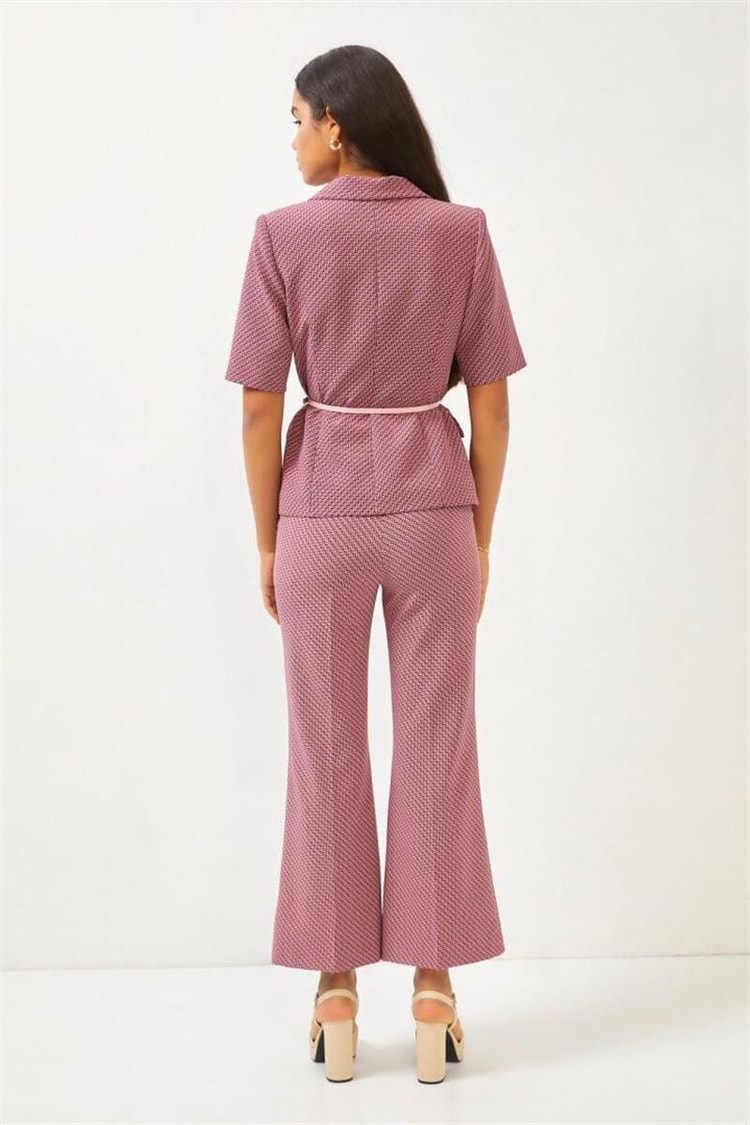 Pembe Kemerli Ceket Pantolon TakımST060S90318002