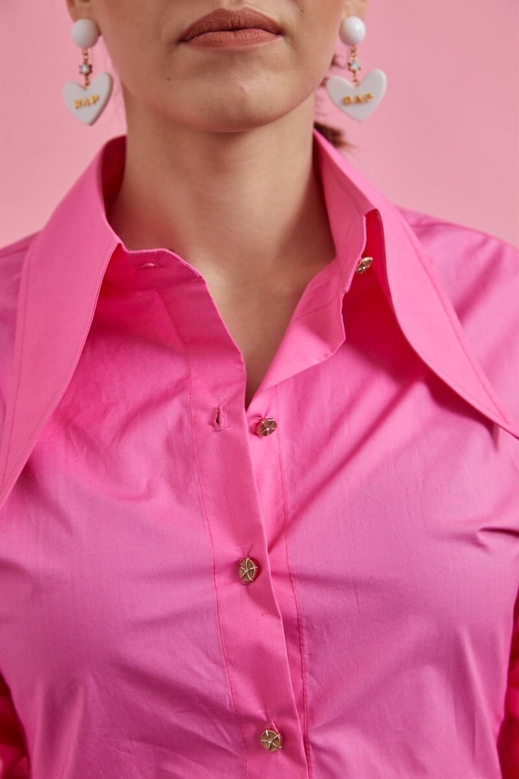 Pembe Kol Detaylı GömlekST060S55213001