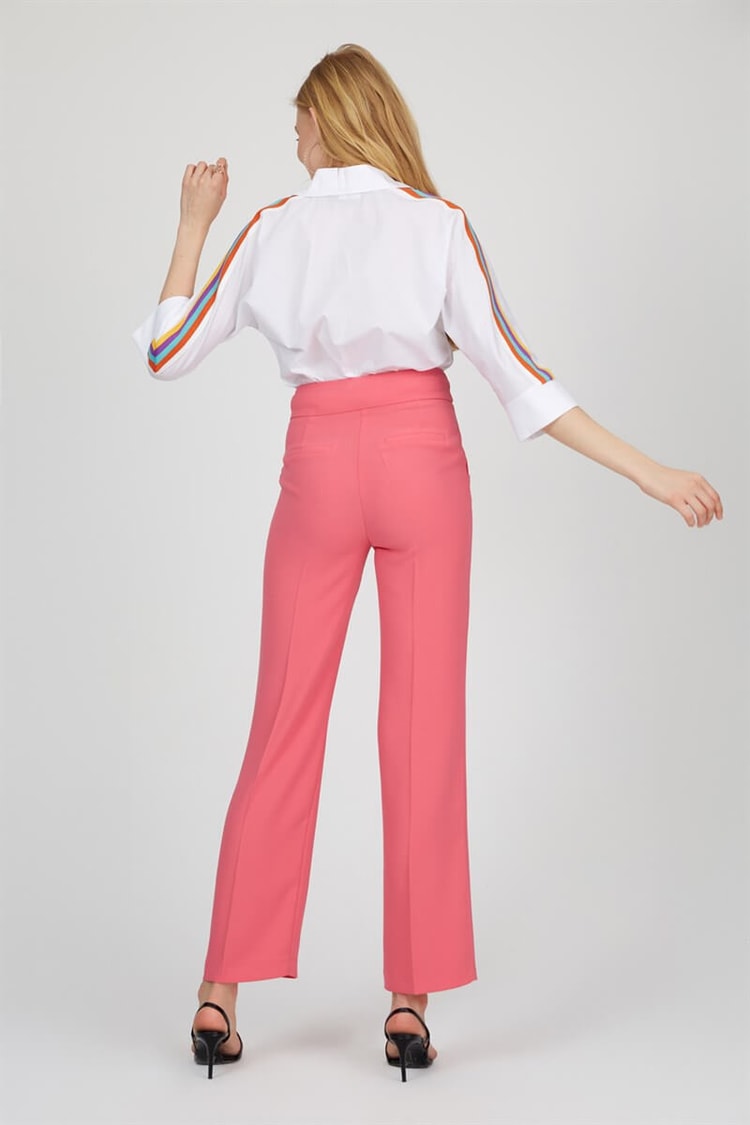 Pembe Normal Bel Normal Paça Pantolon