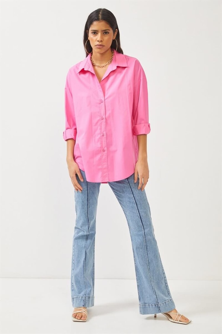 Pembe Oversize GömlekST060S55243001