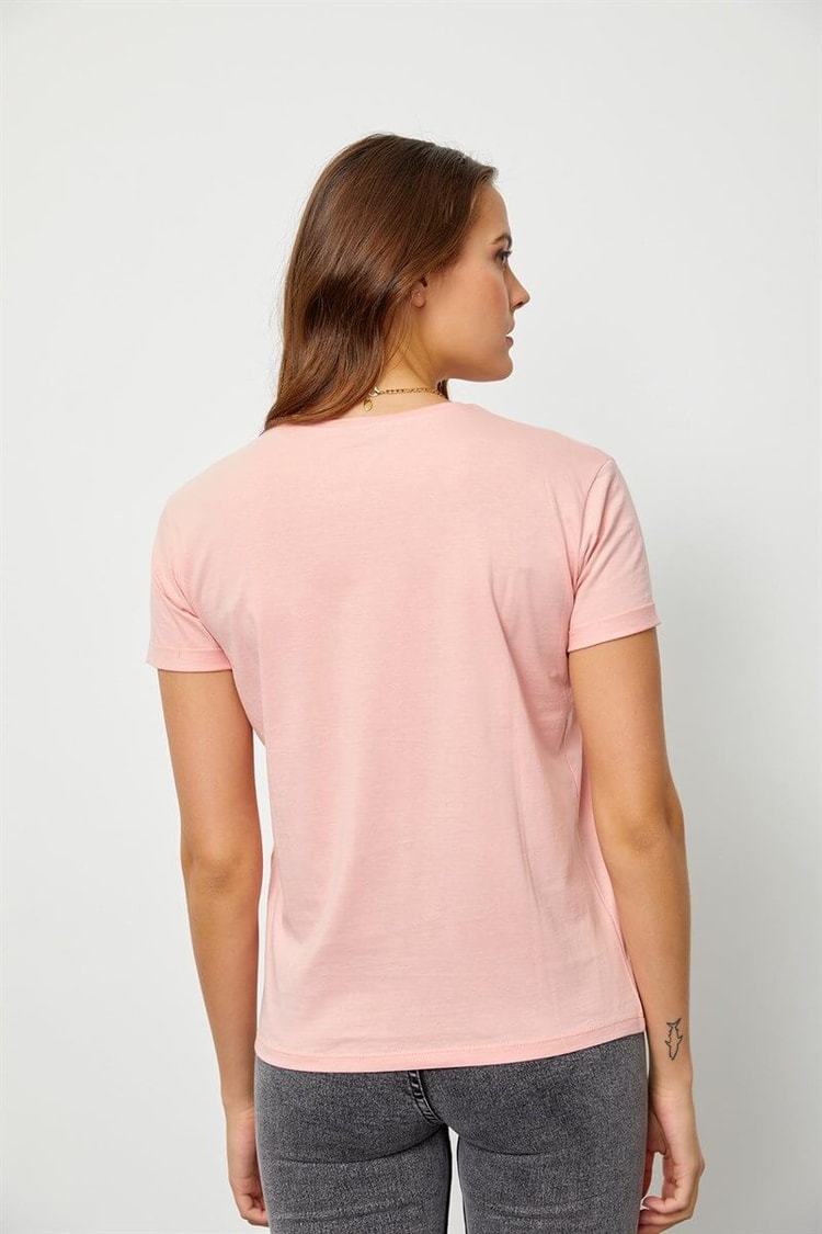 Pudra Baskılı Kısa Kol T-ShirtST060S71190006