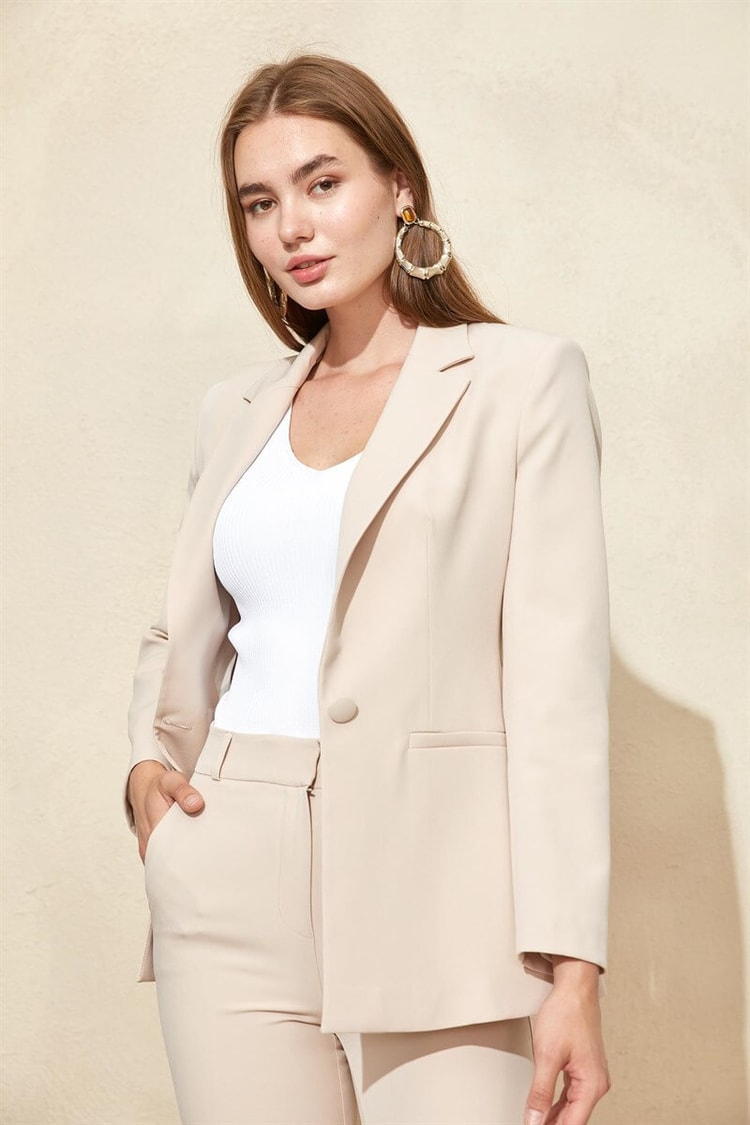Pudra Blazer Ceket Pantolon TakımST050S60072002