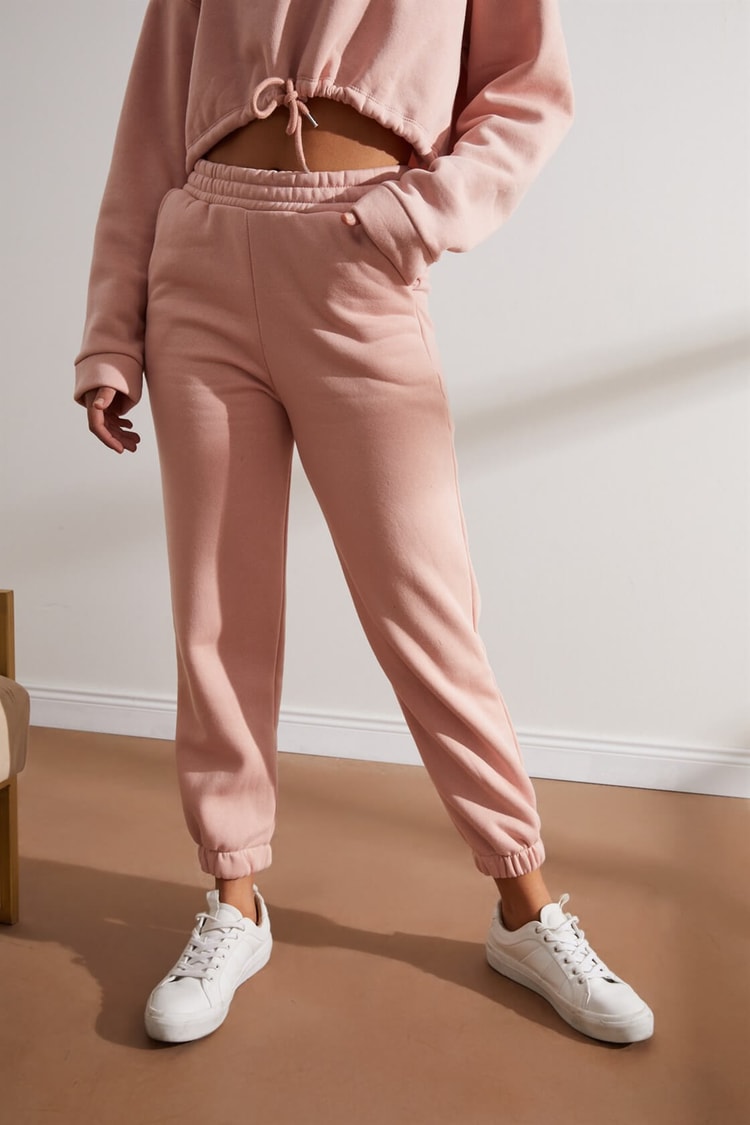 Pudra Crop Sweatshirt Jogger Eşofman TakımıST050W6005501