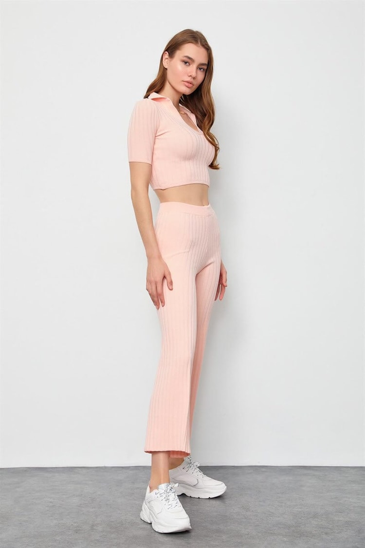 Pudra Triko Pantolon Crop TakımST060S94098001
