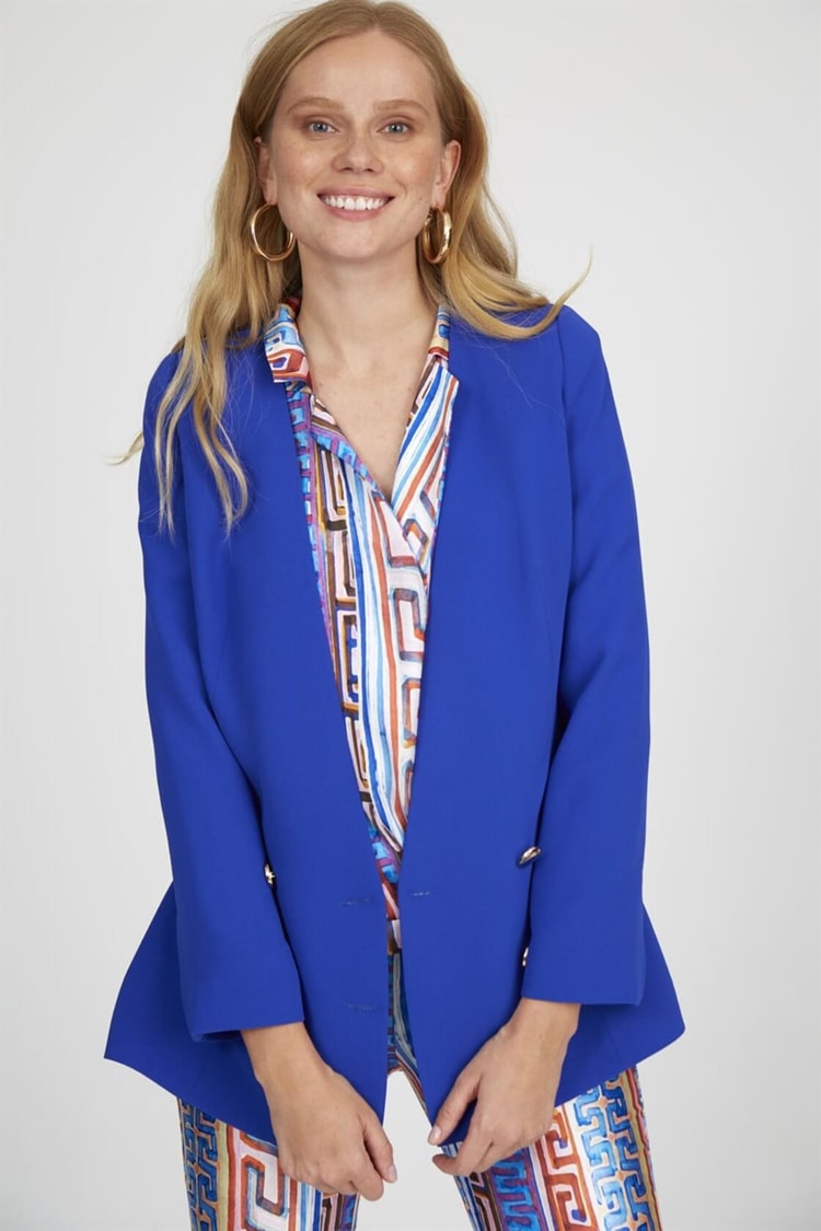 Saks  Kruvaze Yakasız Truvakar Kol CeketST050S9014201