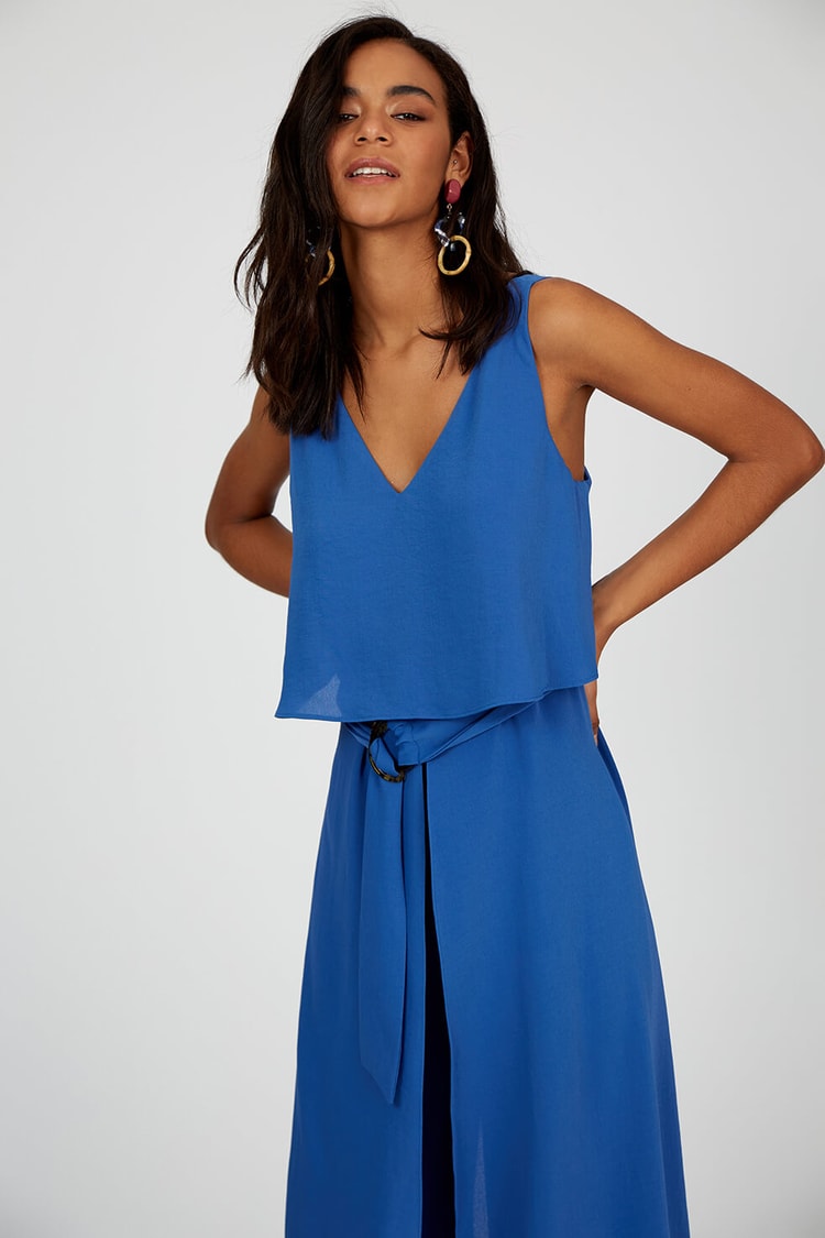 Saks Boru Paça Midi Tulum