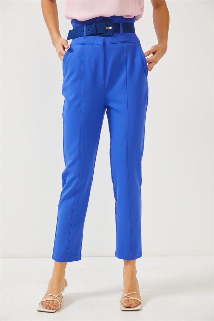 Saks Yüksek Bel Cepli Kumaş PantolonST060W20554001