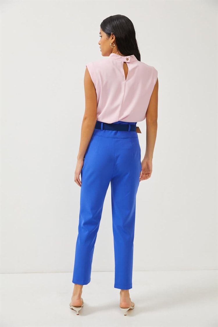 Saks Yüksek Bel Cepli Kumaş PantolonST060W20554001
