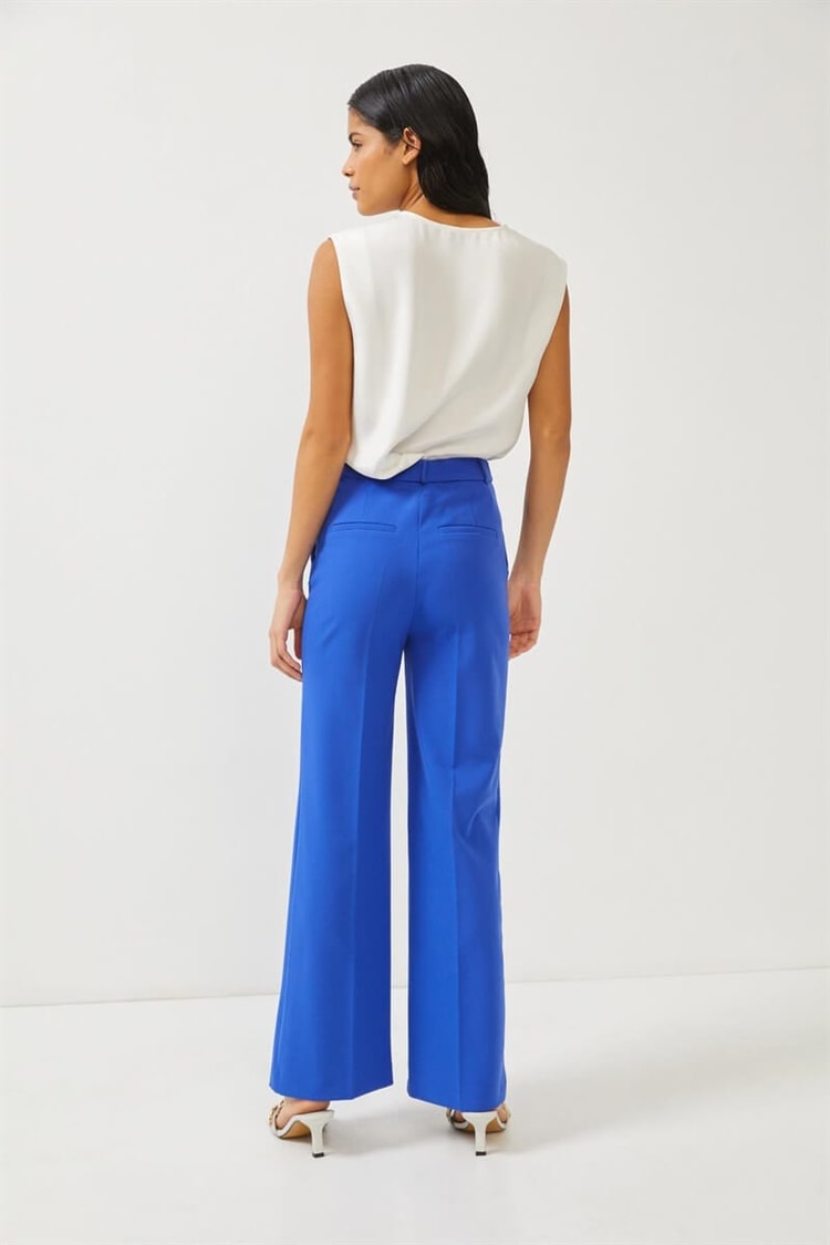 Saks Yüksek Bel Düğme Detaylı Bol Paça PantolonST060S20543001