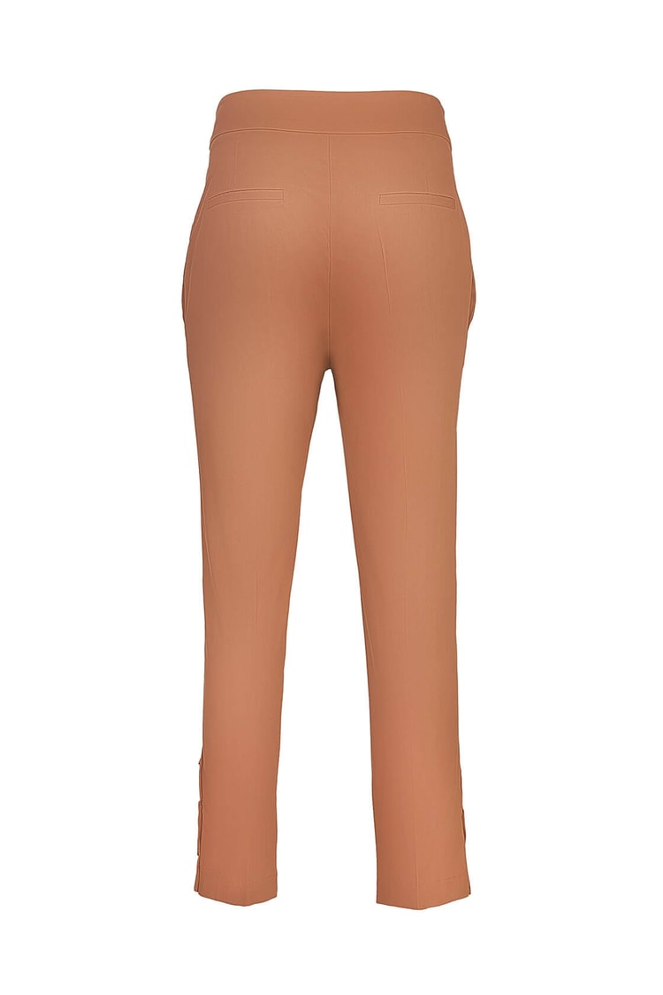 Şeftali Bel Cepli Paçası Çıtçıtlı Kapri PantolonST050S2020401