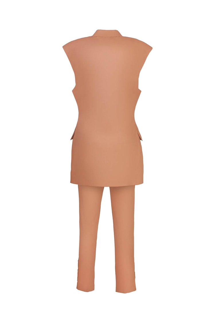 Şeftali Yelek Ve Bilek Boy Pantolon TakımST050S6002901