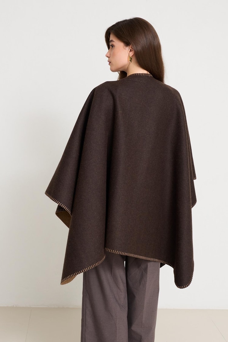 Acı-Kahve Asimetrik Kapama Rahat Kesim Kimono Kadın Kategorisiz modelleri