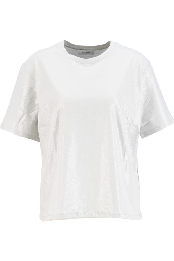 Açık Taş Bisiklet Yaka Basic T-Shirt Kadın T-Shirt modelleri
