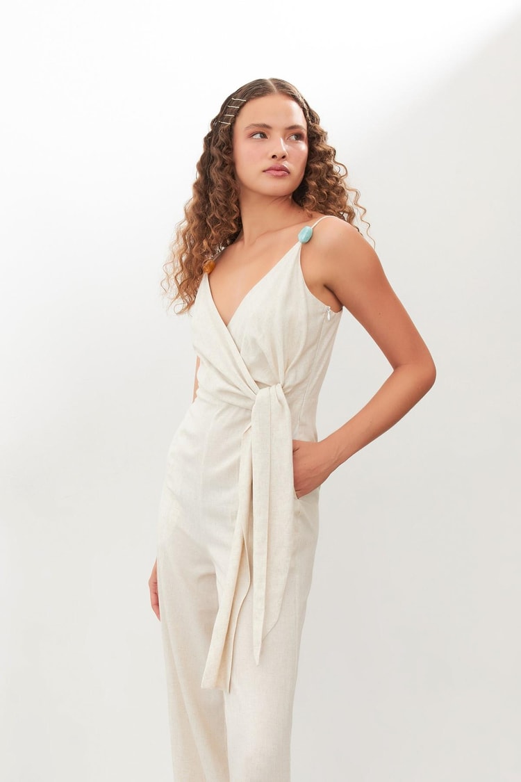 Bej 1YD2CTL0233 TULUM Kadın Tulum modelleri