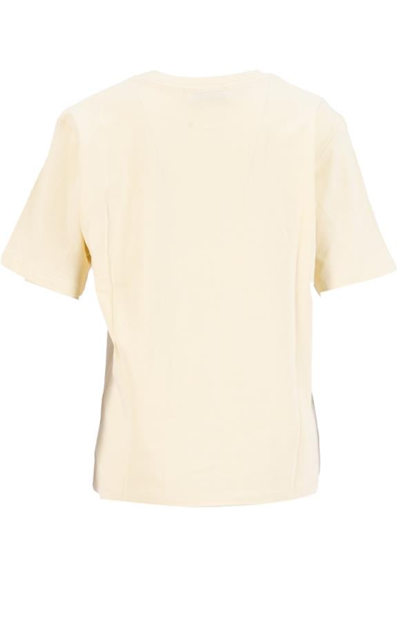 Bej Bisiklet Yaka Düz T-Shirt Kadın T-Shirt modelleri