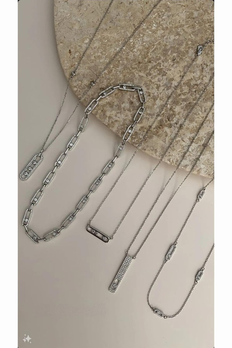 Beyaz Messika Model Baby Move Gümüş Renk Çelik Kolye Kadın Kategorisiz modelleri