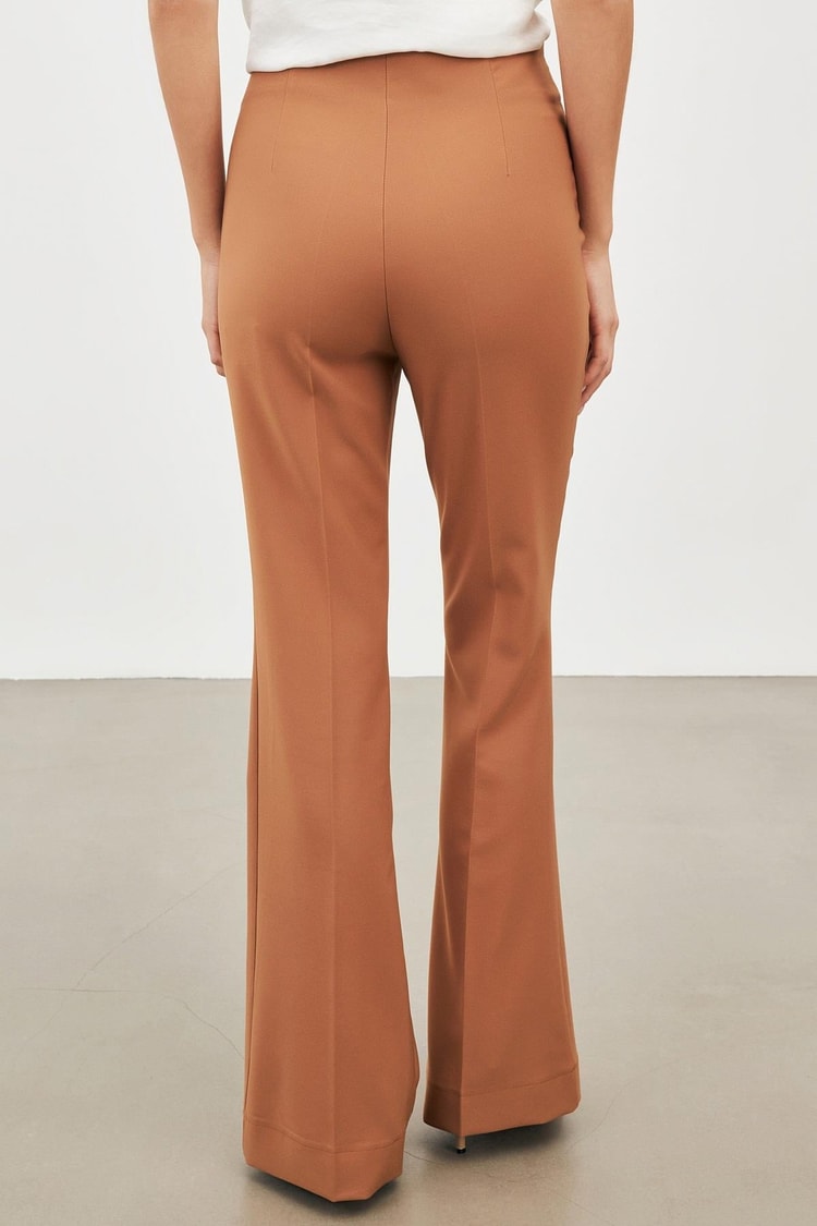 Camel Bol Paça Pantolon Kadın Pantolon modelleri