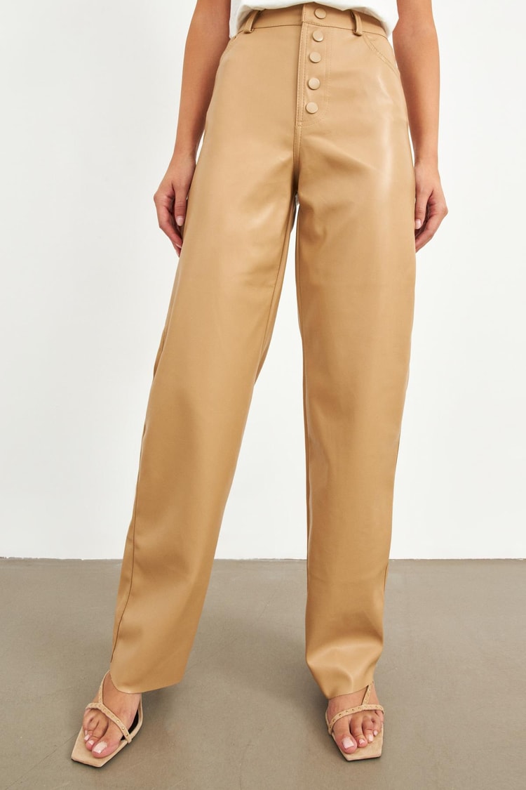Camel Yüksek Bel Pantolon Kadın Jean modelleri