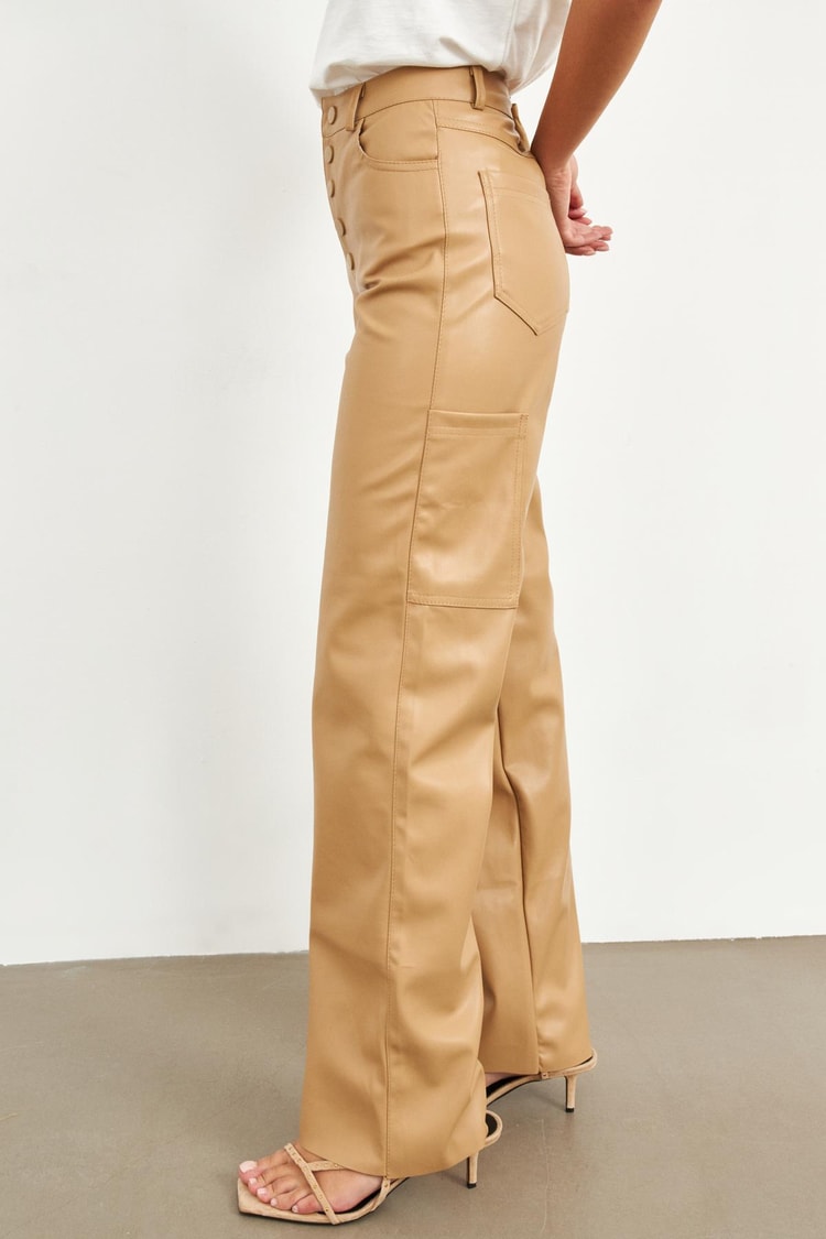 Camel Yüksek Bel Pantolon Kadın Jean modelleri