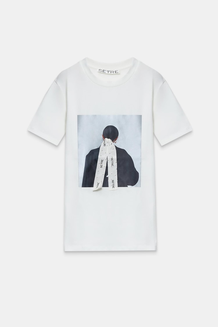 Ekru 1YB4CTS0400 T-SHIRT Kadın T-Shirt modelleri