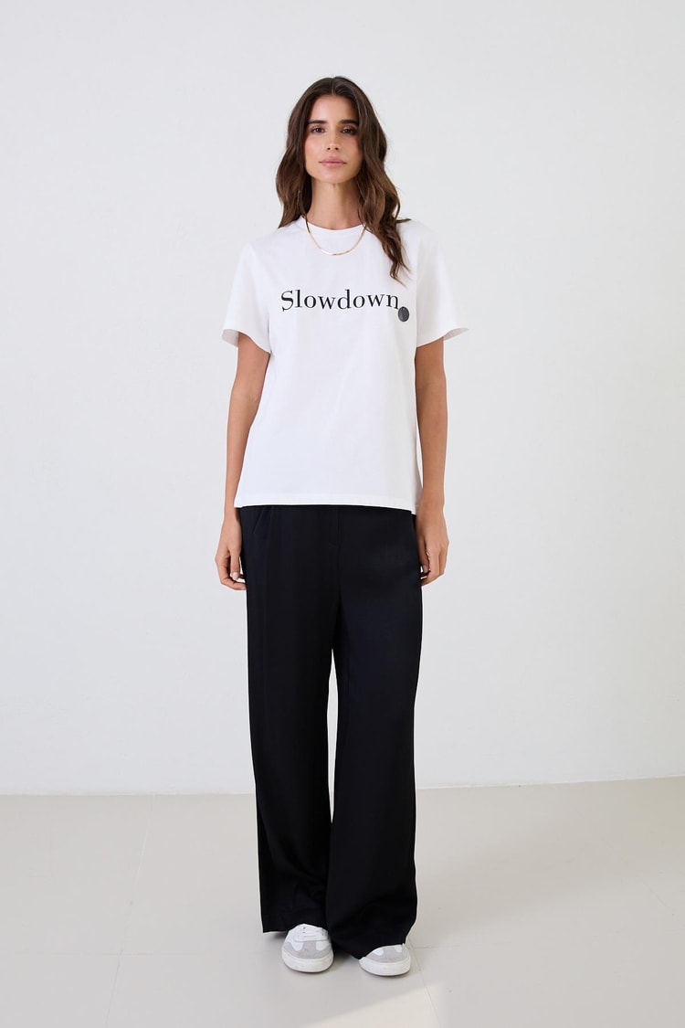 Ekru 1YD2CTS0350 T-SHIRT Kadın T-Shirt modelleri